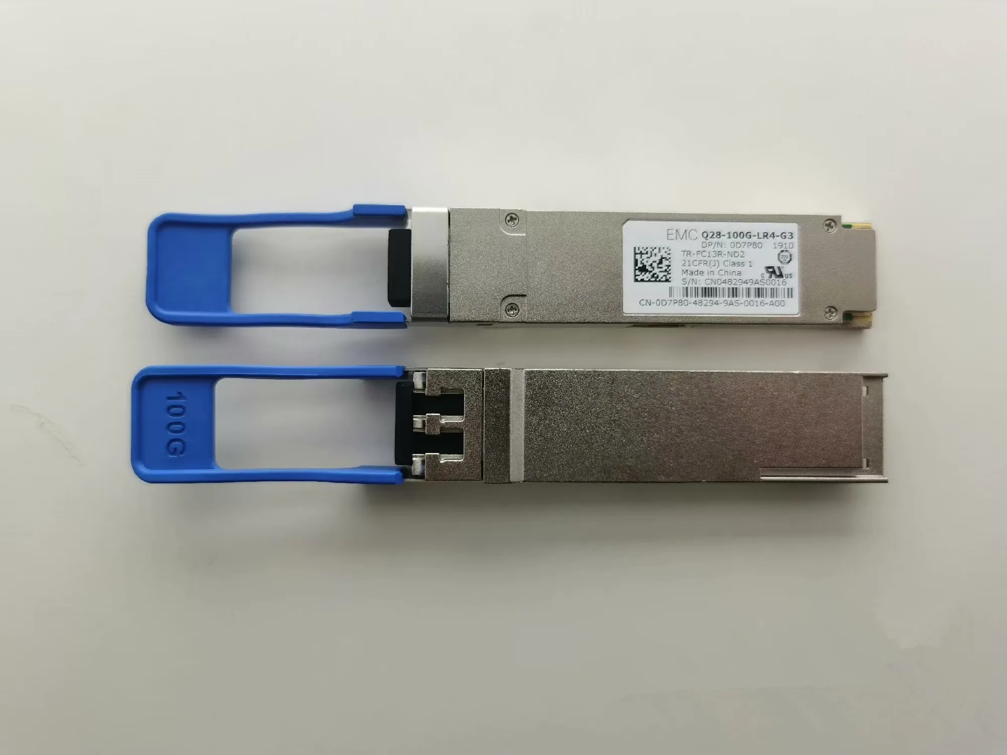 LC Port QSFP28 100G LR4 Transceiver światłowodowy/D-ELL EMC 0D7P80 Q28-100G-LR4-G3 100GB 10KM Jednomodowy moduł światłowodowy