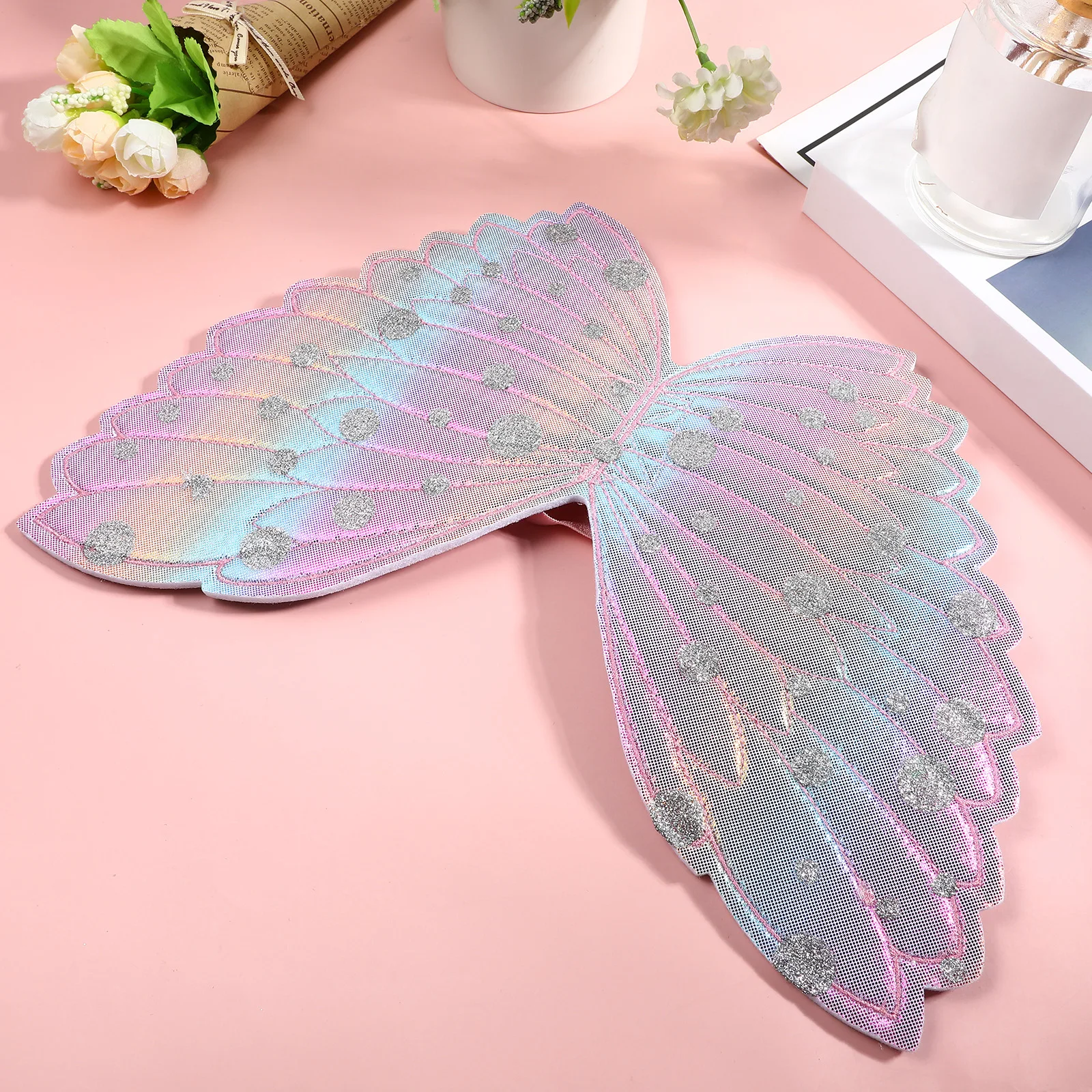 

Детский косплей, красочные крылья ангела, реквизит с крыльями феи, легкий прочный костюм, вечерние аксессуары для фотосессии, костюм для косплея