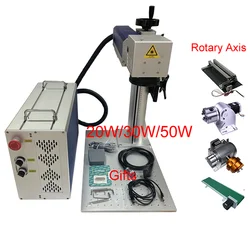 Raycus 30W 50W MAX Fiber Laser Marking Machine Metal Steel Gold Silver Engraving Cutting Optional 110 200 300mm Lens