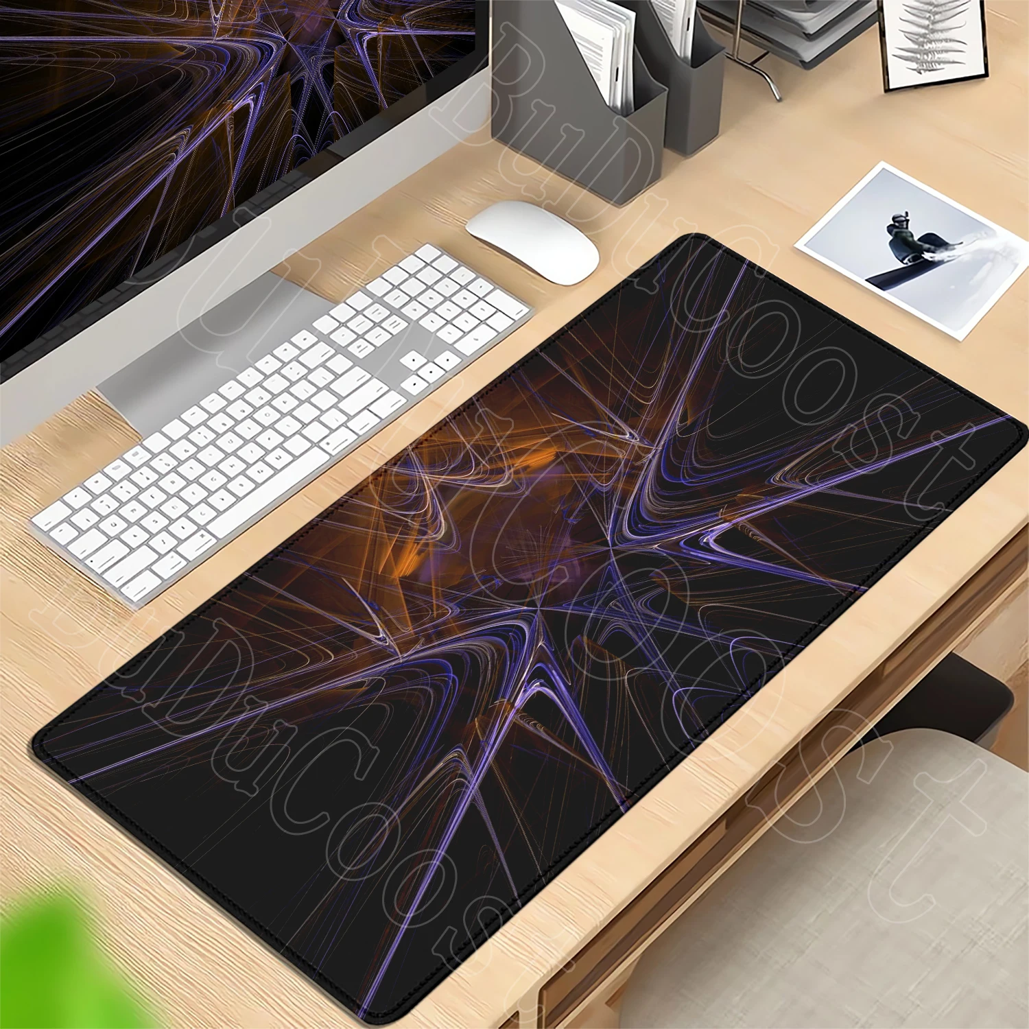 Large Size Desk Accessories Mousepads Computer Gamer Anti-slip Durable Artistic Sense Lines Rubber Office Gaming Desktop Carpets