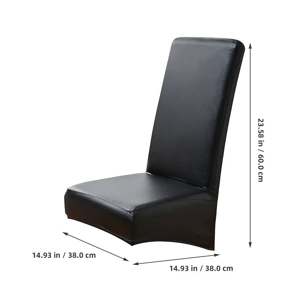 

PU Chair Cover Elastic Bottom Adjustable Slipcover for Dining Room Office Home PU Chair Cover Home Decor,