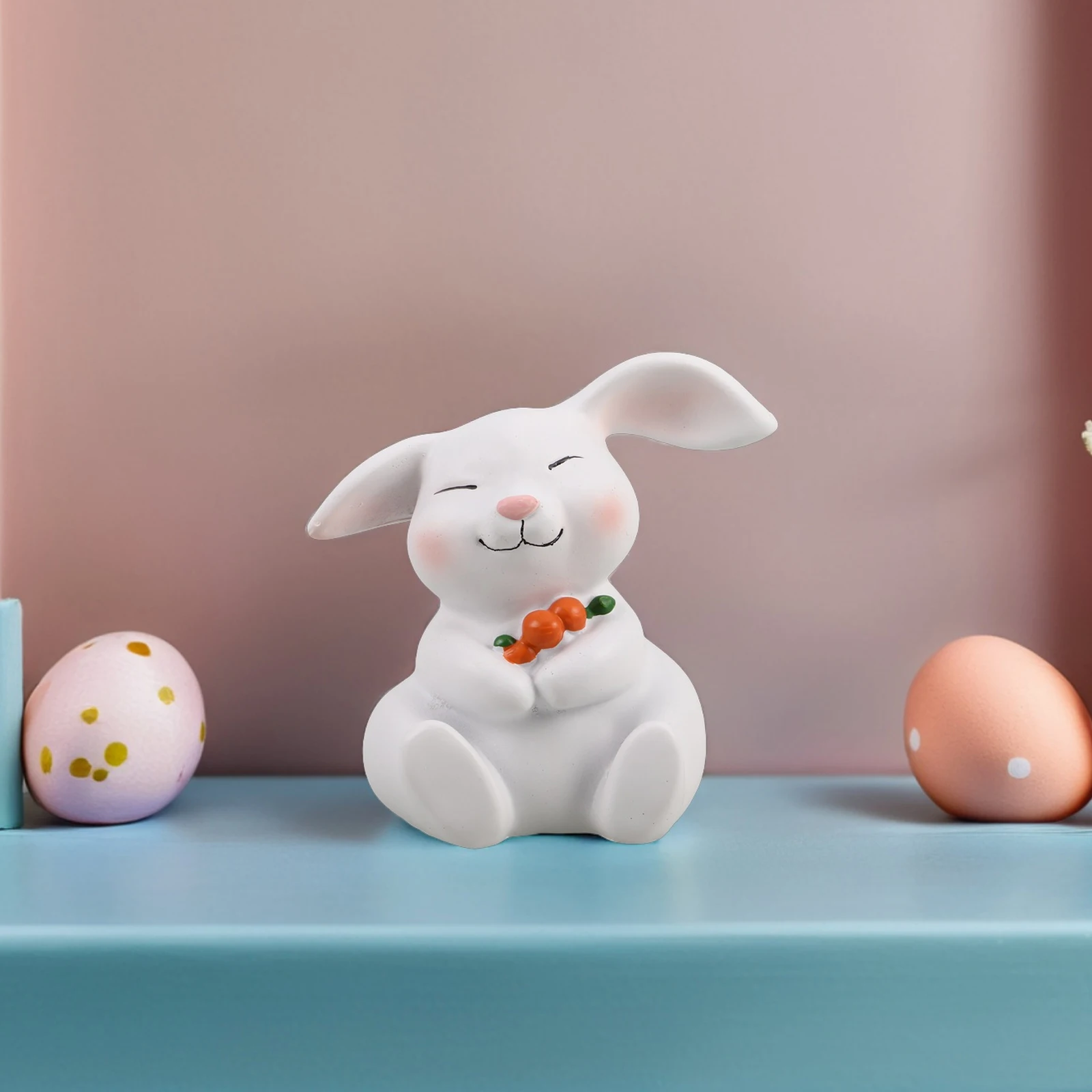 

Cute Resin Rabbit Figurines Easter Bunny Statues Home Decor Garden Ornaments Farmhouse Decorative Animals Miniature Bunny
