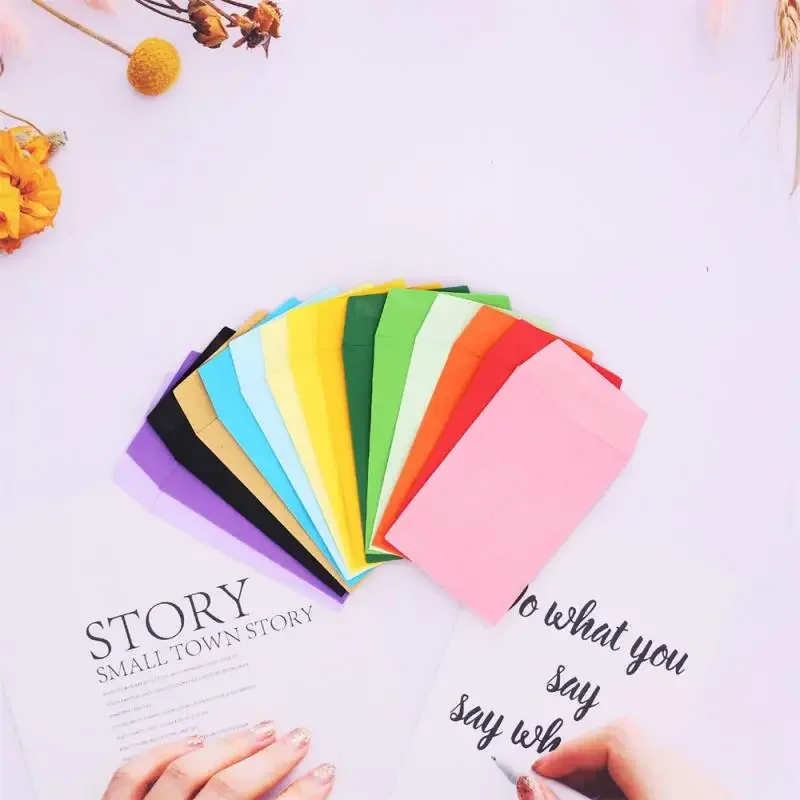1pcs Blank Small Envelope Mini Color Empty Envelope Card Packaging Envelope Cash Deposit Mixed Envelope Invitation Card