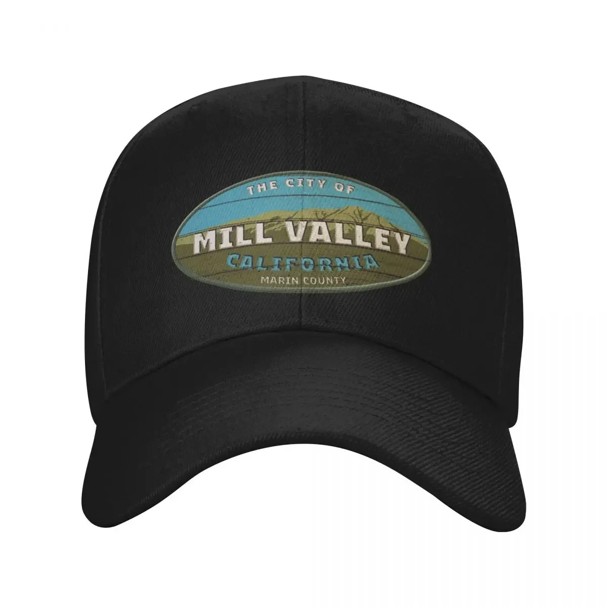 

City of Mill Valley, Marin County California Baseball Cap luxury woman cap Bobble Hat Hat Beach Mens Women's