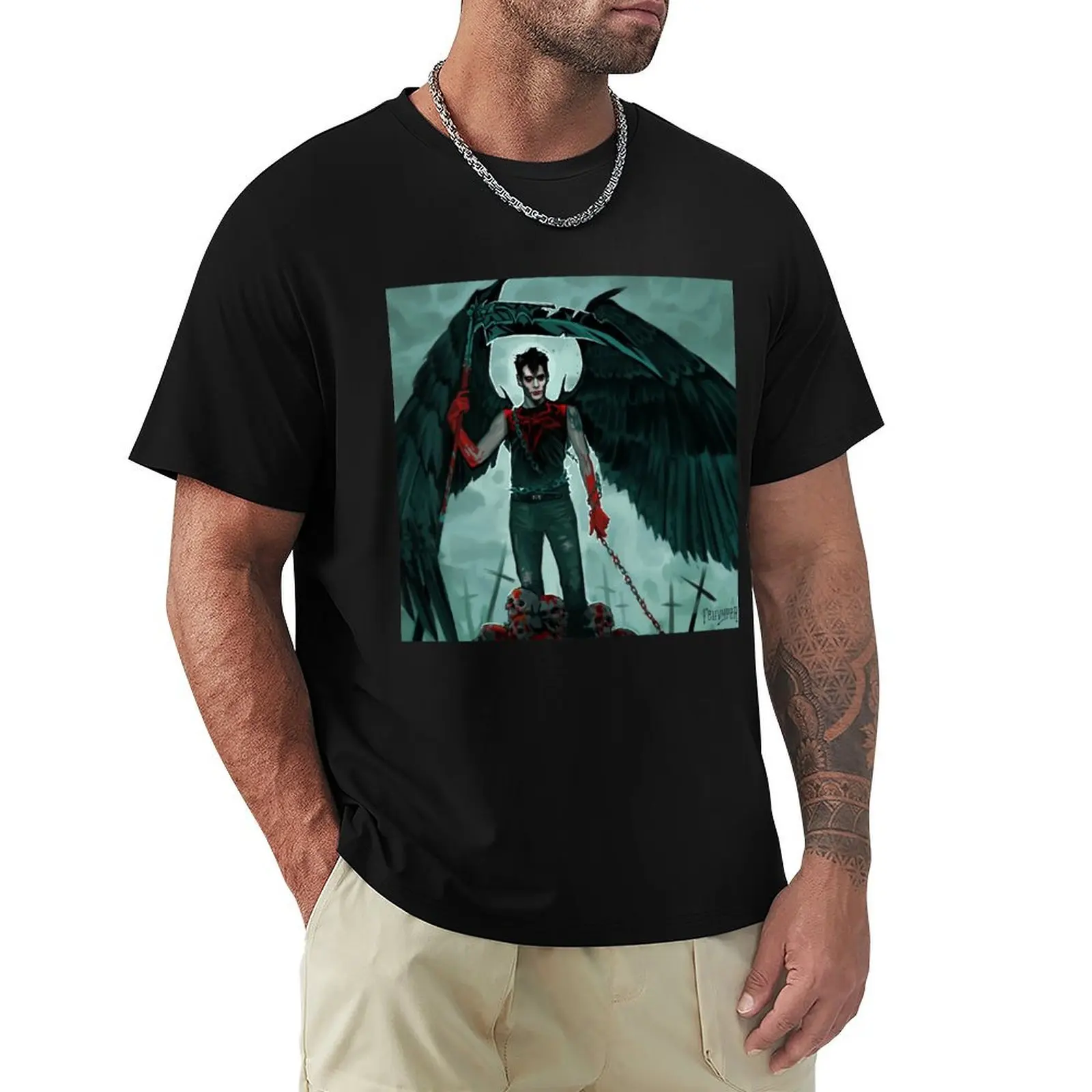 

angel of death T-Shirt Daily Casual Short Sleeve Tee Shirt