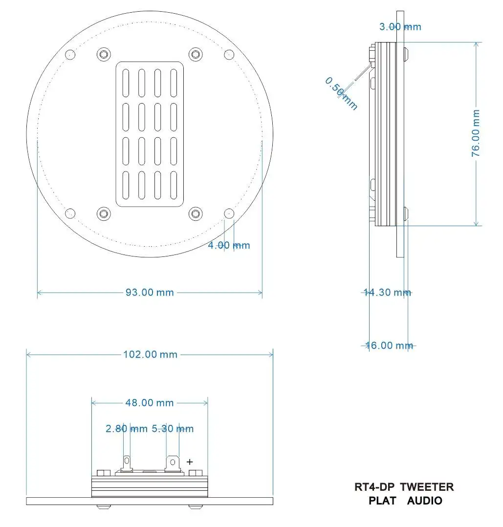 Aluminum High-Pitch Ribbon Tweeter