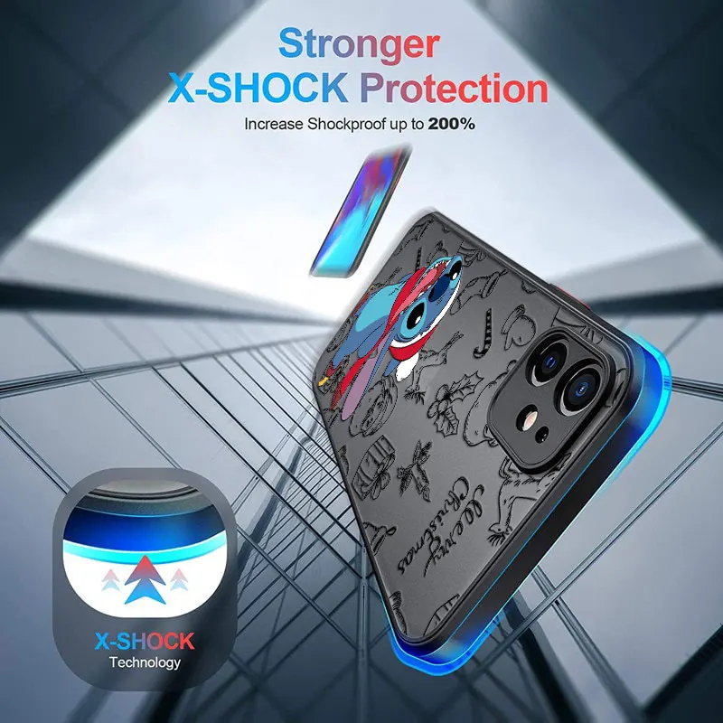 جراب هاتف بغرزة لعيد الميلاد المجيد ، غطاء شفاف لـ Apple ، iPhone 14 ، 15 ، 16 Pro ، 11 ، 13 Pro Max ، 12 Mini ، 8 ، 16 Plus ، لطيف