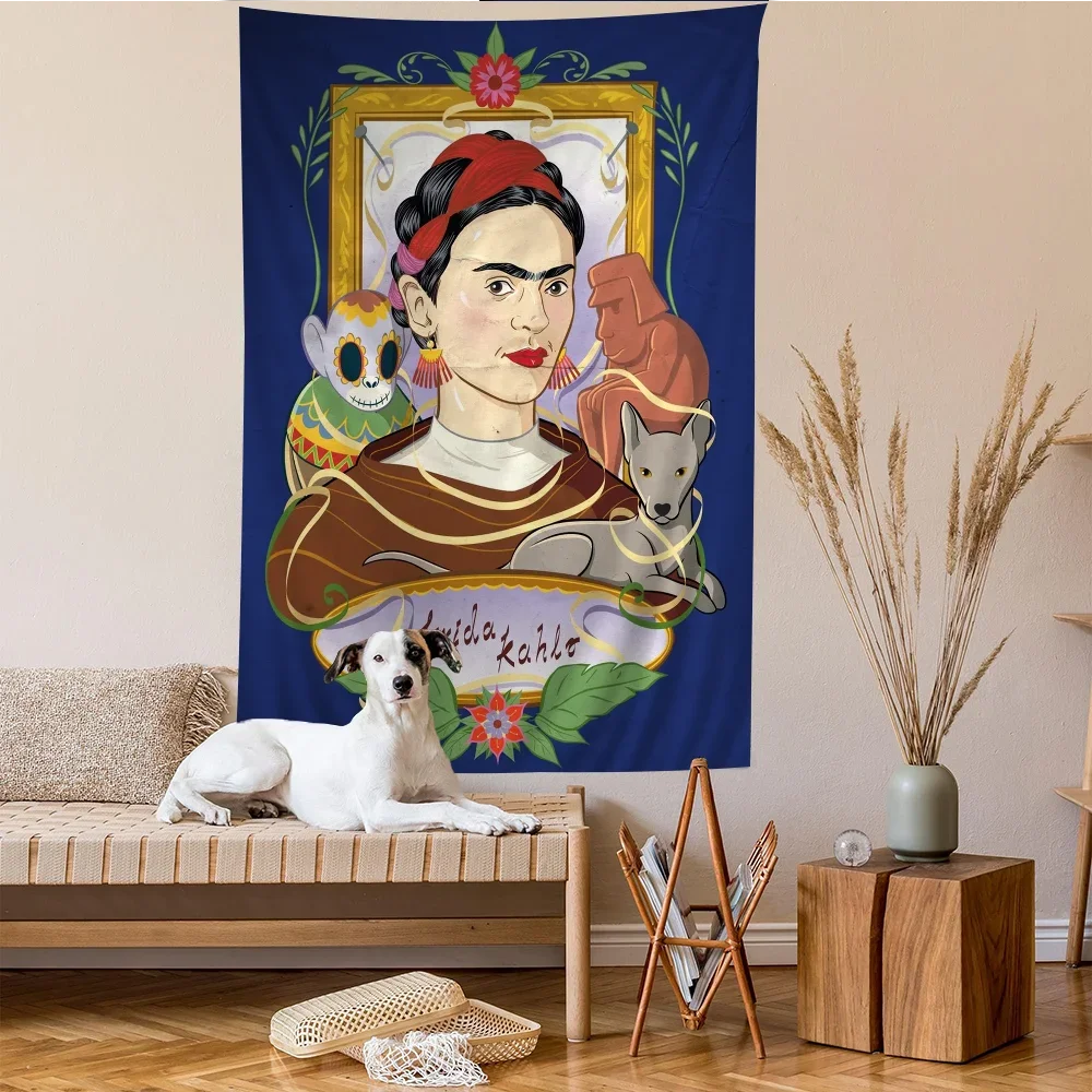 F-Frida K-Kahlo Printed Large Wall Tapestry Indian Buddha Wall Decoration Witchcraft Bohemian Hippie Wall Art Decor