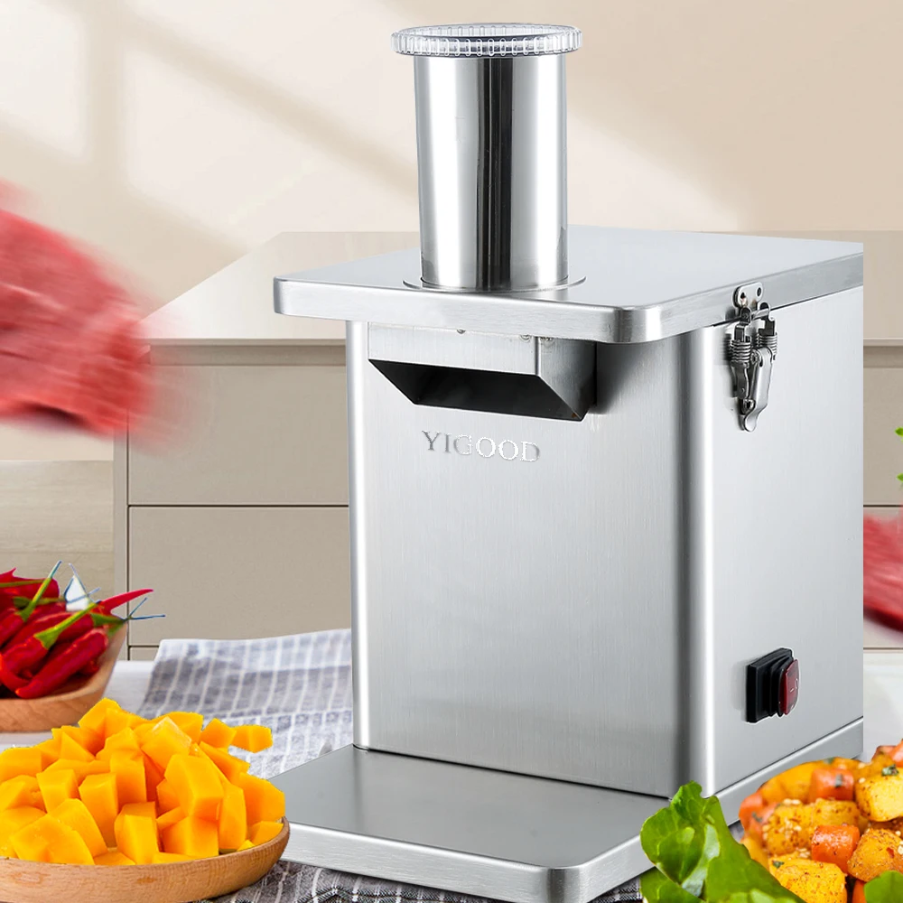 Multifunctional Vegetable Dicing Machine Commercial Carrot Radish Potato Cube Slicing Dicing Cutter Food Processor