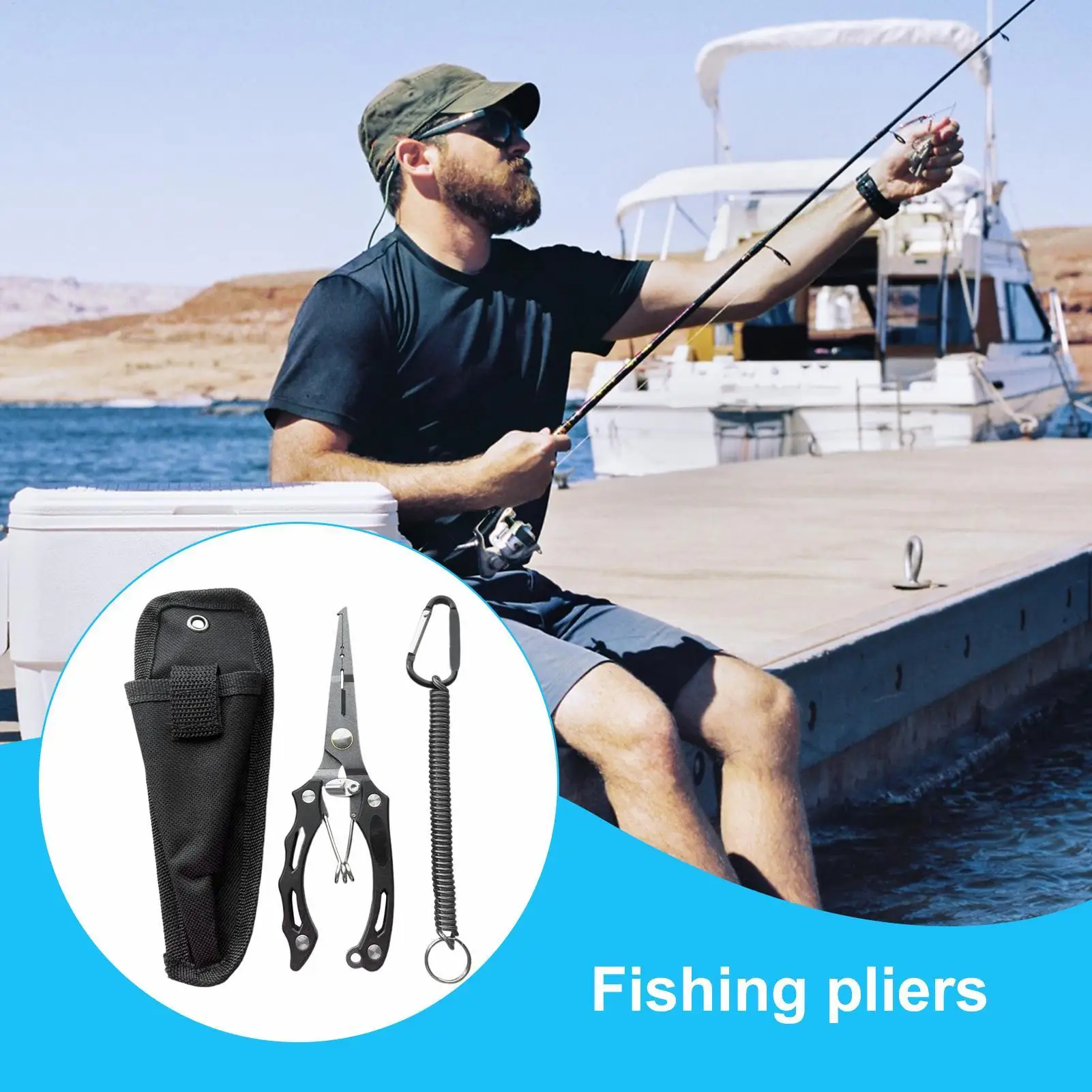 Fish Pliers Heavy-Duty Long Nose Tool Cutters Fishing Pliers Freshwater For Catfish Bass Trout Tackle Box Boat Piercing