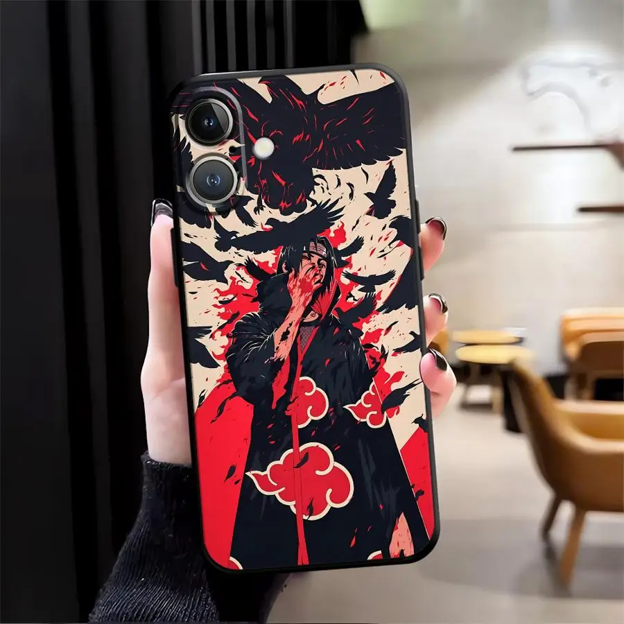 حافظة لهاتف آيفون 7 8 17Air 15 16 14 Plus XR 13 12 11 17 Pro Max XS Max Anime N-NARUTOS