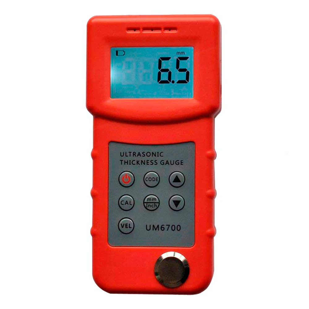 UM6700 Digital Portable Ultrasonic Thickness Gauge 1.0-280mm 0.05-11.8inch (in Steel)