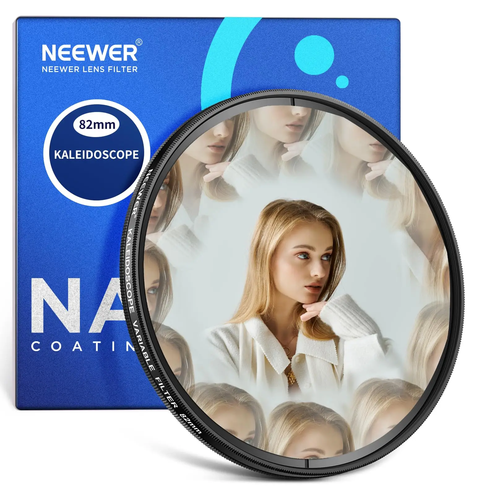 

NEEWER Kaleidoscope Prism Lens Filter Photography Prism Crystal Glass Effect Filter with Multi Refraction