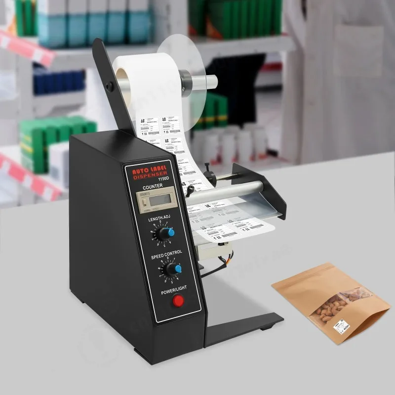 AL-1150D Automatic Label Dispenser Machine 140mm Electric Label Peeler with Counting Function for Packaging Factory