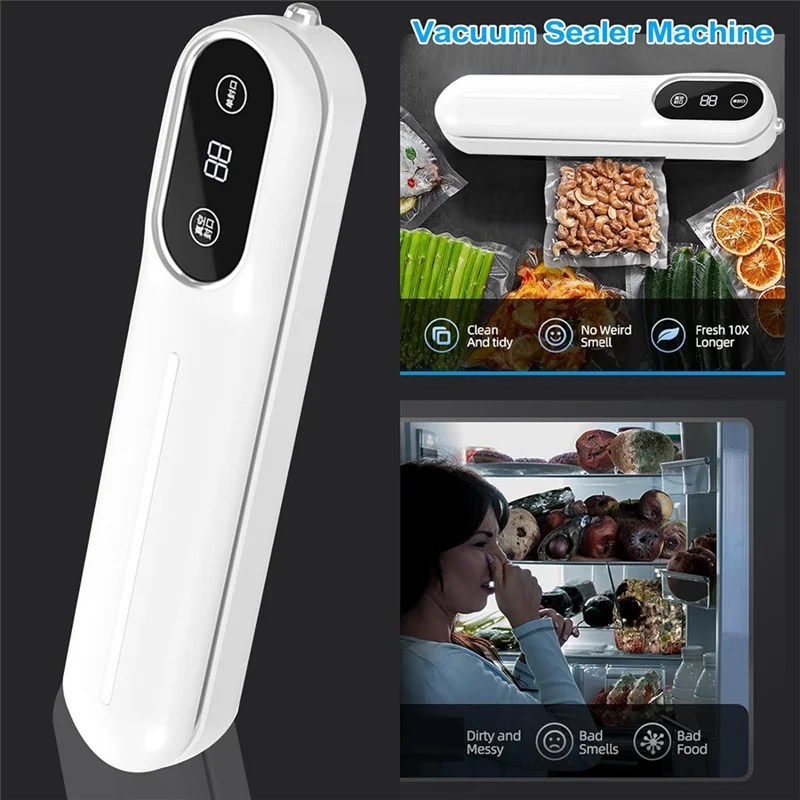 Ad24 máquina seladora a vácuo toque de sucção automática aferidor de alimentos com sistema de vácuo externo modos secos e úmidos frescos