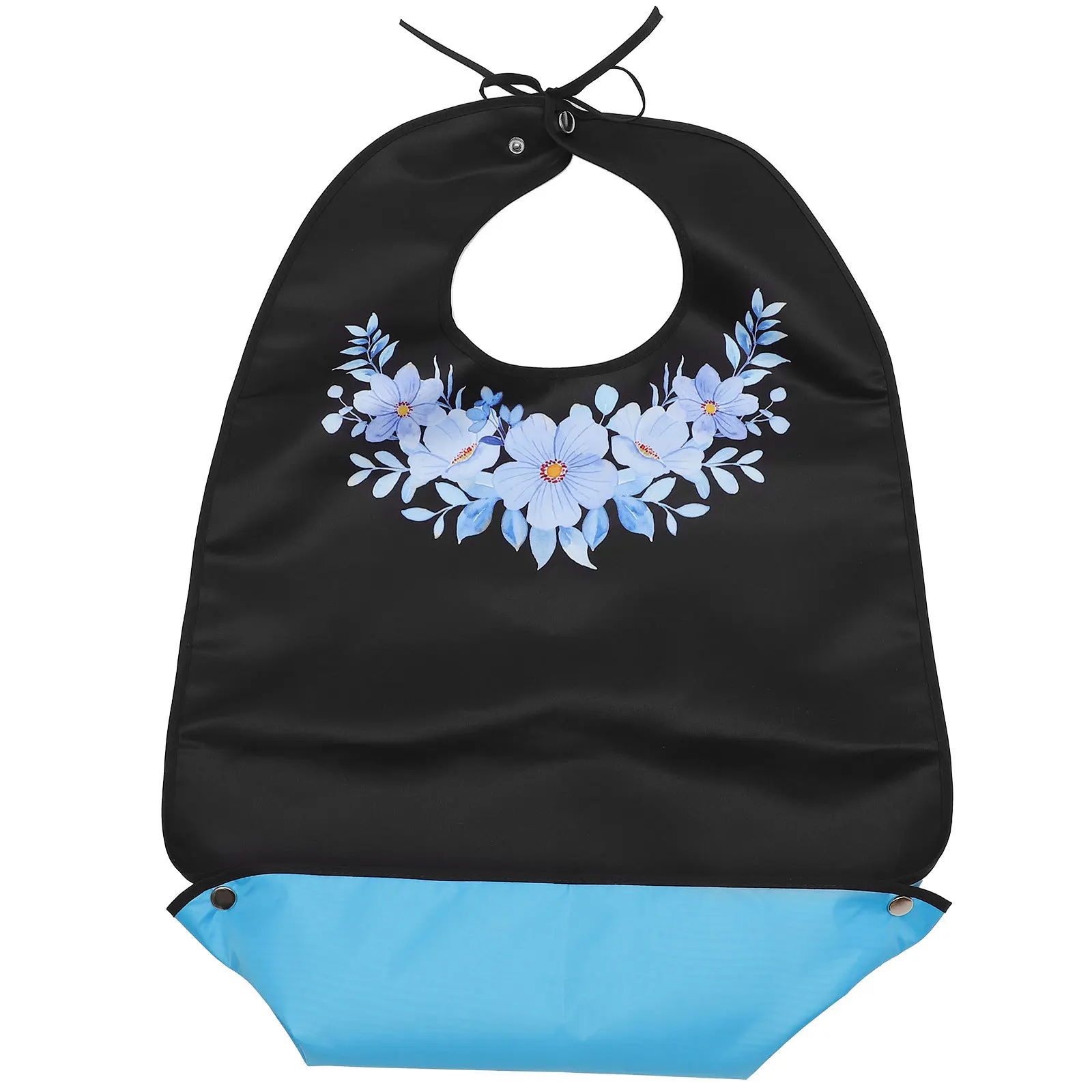 

Extra Large Foldable Adult Feeding Bib Comfortable Wear-Resistant Eating Apron for Seniors Stain-Free Dinner Bib Reusable Cloth