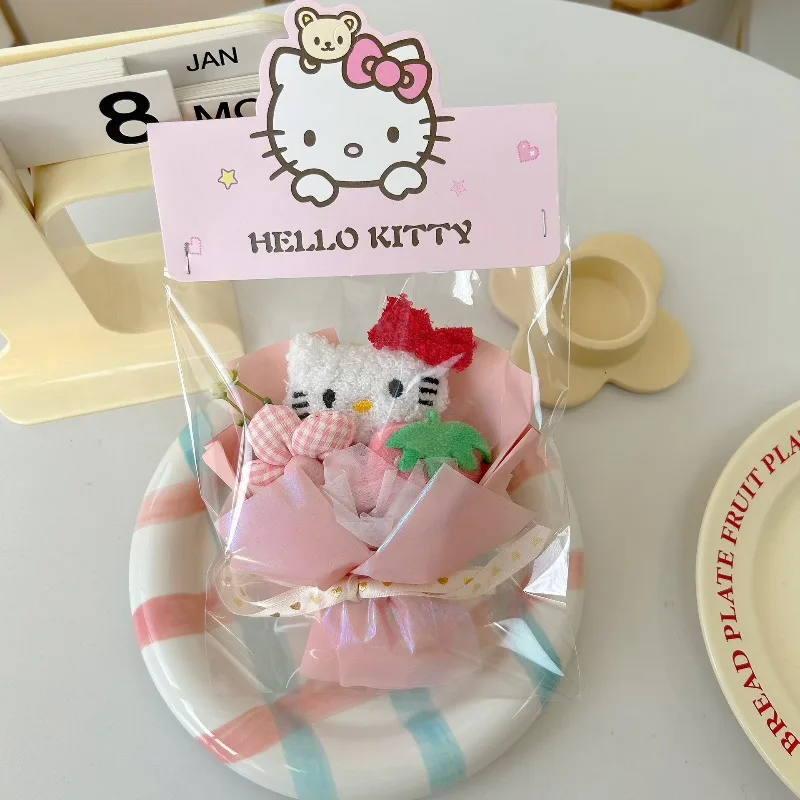 

Hello Kitty Toy Cute Women Accessories Mini Doll Bouquet Dormitory Home Desktop Decoration Girl Birthday Kawaii Gift Wholesale