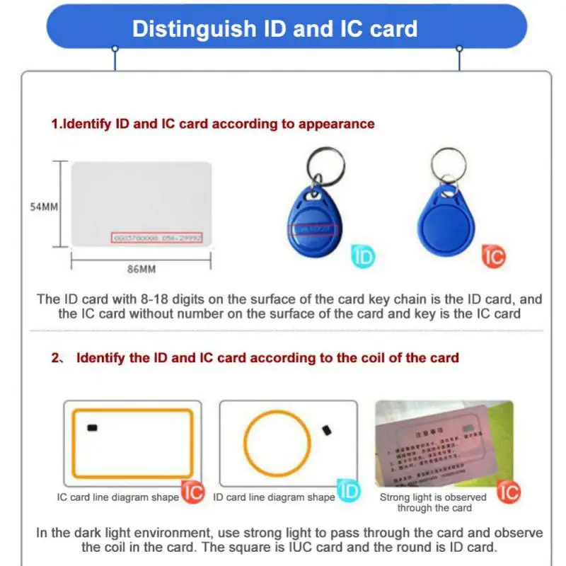 1 ~ 8 sztuk ręczny RFID IC/ID 125KHz 13.56MHz czytnik pisarz kopiarka powielacz kontrola dostępu powielacz kart