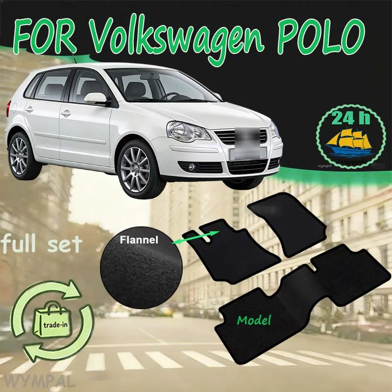 

Фланелевые автомобильные коврики для Volkswagen POLO 2011-наст. время, противоскользящие, стильные, без запаха