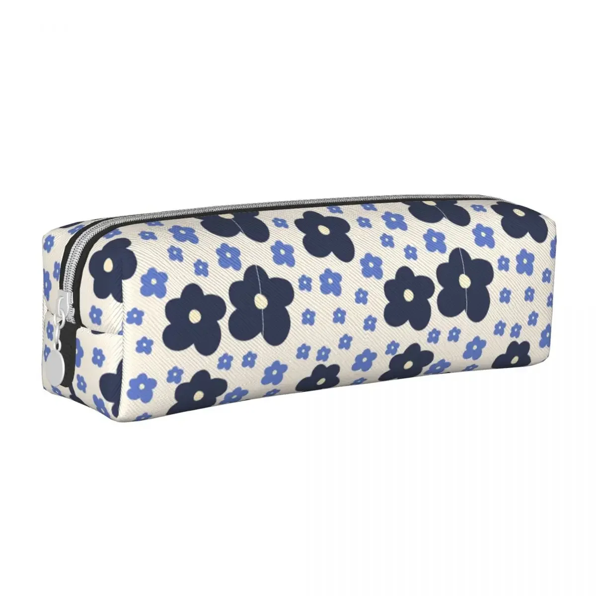 Lovely Blue Berry Flower Pencil Cases Pencilcases Pen Box for Student Large Storage Bag Students School Zipper Stationery