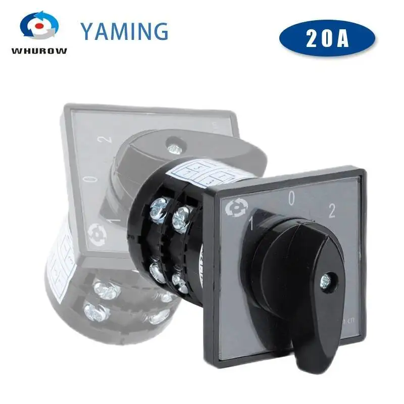 HZ5B سلسلة 20A كاميرا دوارة التبديل التحكم في المحرك الدائرة العالمي التحول محدد الاتصال الفضي 1-4 أقطاب