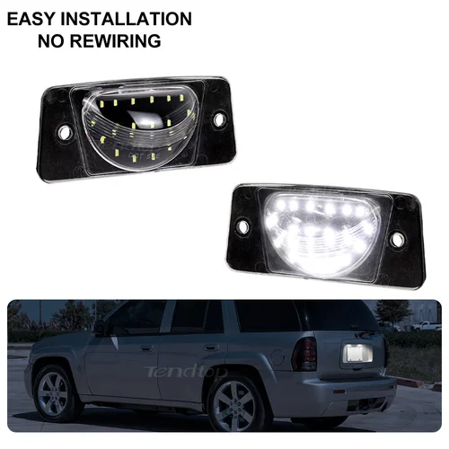 Imagen 1 del producto Conjunto de luz LED para matrícula, 2 uds., para Chverolet Trailblazer GMC Enovoy 2002-2009 Oldsmobile Bravada