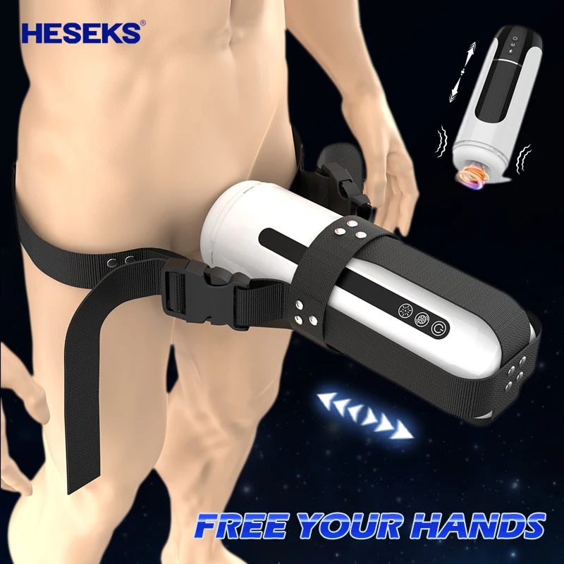 HESEKS Automatic Vagina Masturbator For Men Wearable Adjustable Penis Massager Male Bowjob Real Sex Robot Sucking Machine 18+