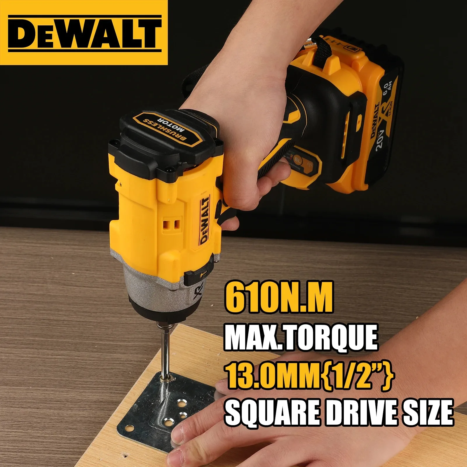 

DEWALT High Torque Lithium Battery Electric Wrench, Impact Wrench for Woodworking, Shelving & Auto Repair