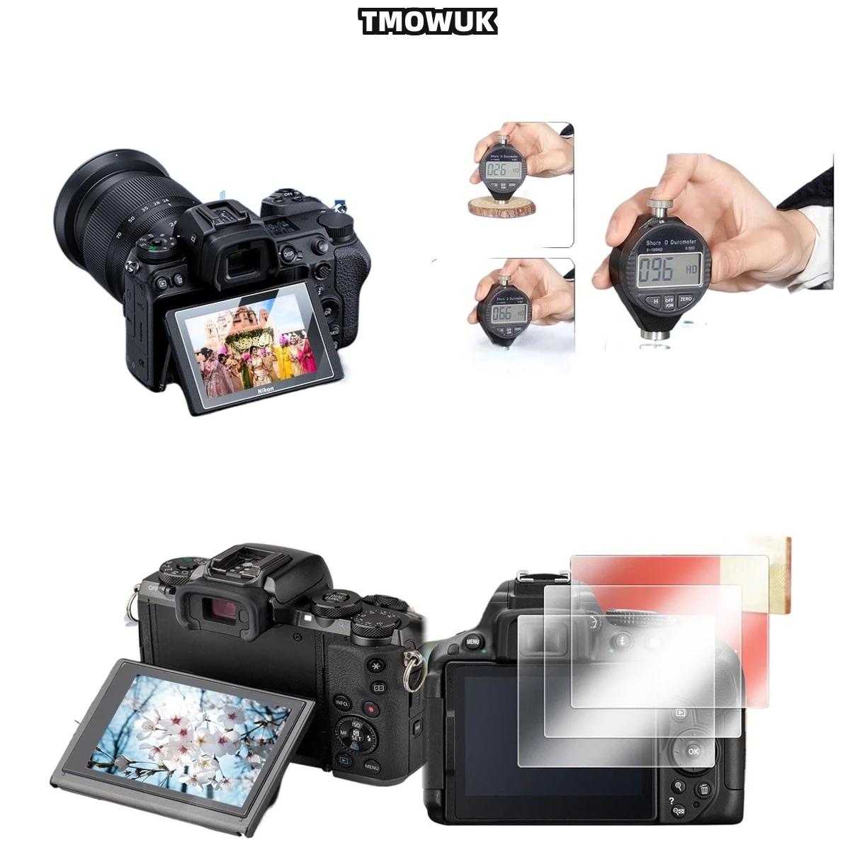 

For Nikon D5100 D5200, Elegant 9H Tempered Glass, Anti-Smudge, High Definition Clarity.