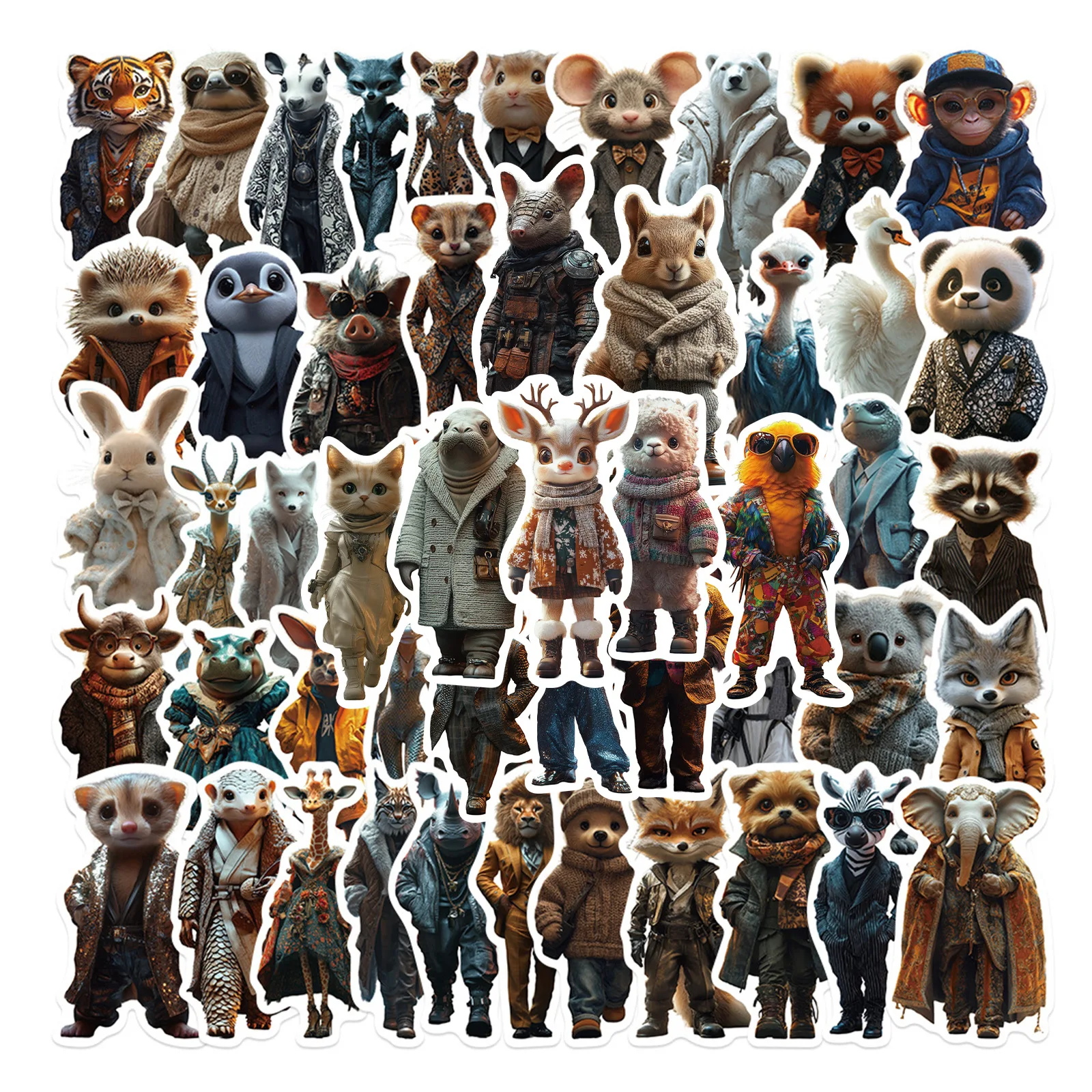 50/100PCS Cartoon Niedlichen Tier Mode Aufkleber DIY Tagebuch Telefon Fall Gitarre Schreibwaren Dekoration Aufkleber
