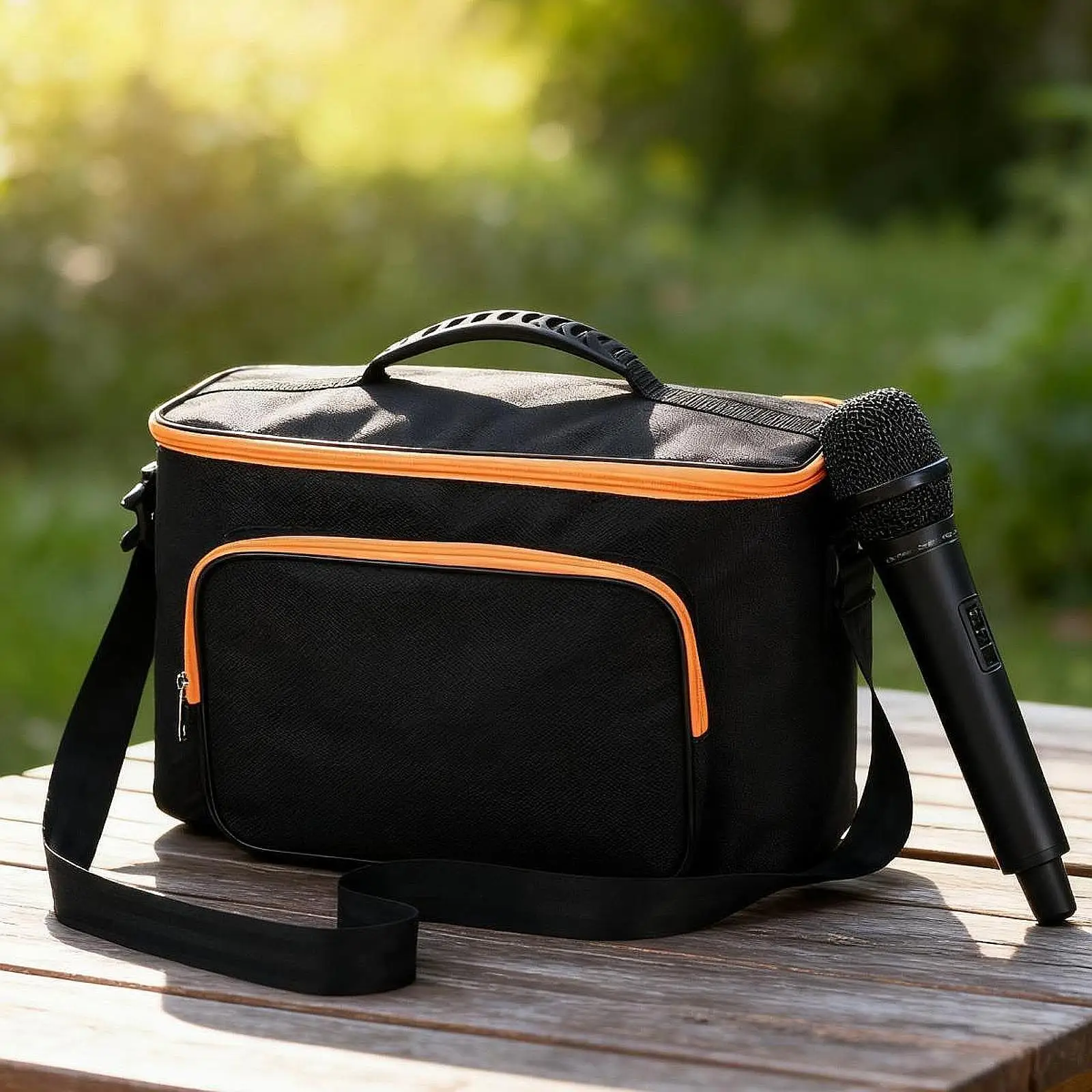 Speaker Organizer Bag Portable Oxford Cloth Waterproof Lightweight with Strap Protevctive Bag Carry Case