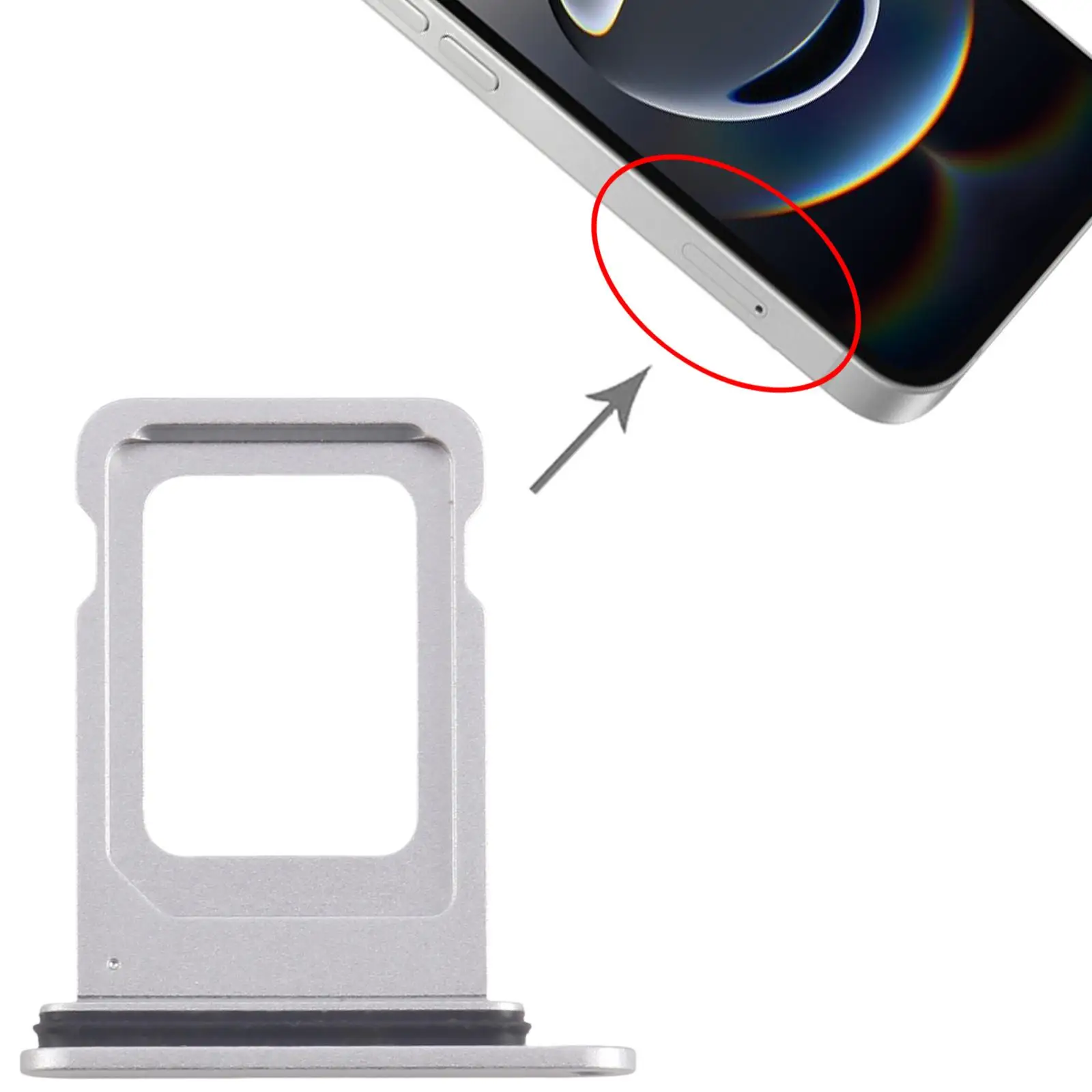 Vassoio SIM Sostitutivo Per IPhone 16e, Nero, Perfetta Vestibilità E Facile Installazione