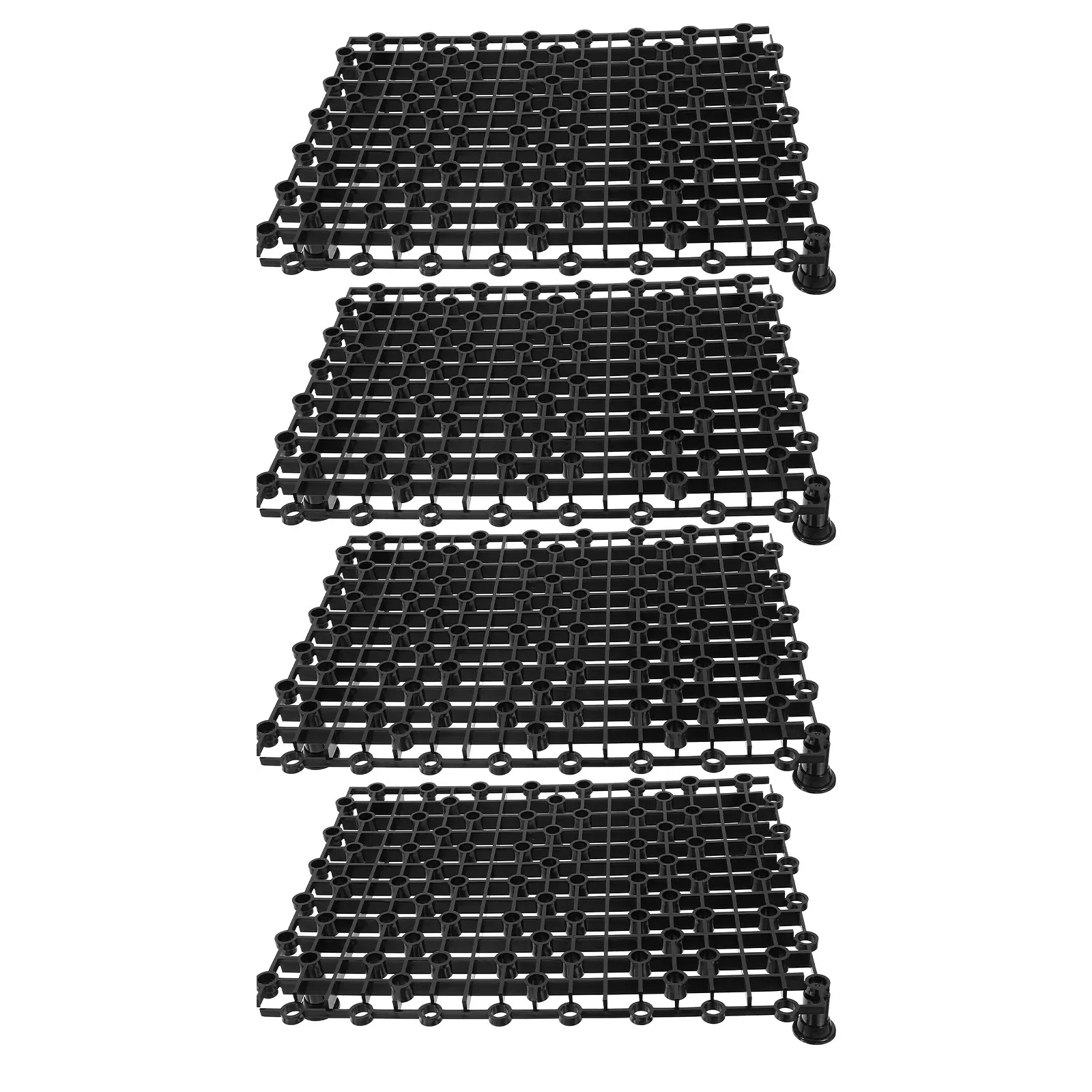 4Pcs Aquarium Filter Plate PP Fish Tank Divider Bottom Mesh Tray Reusable Splicing Breathing Base for Fish Tank Landscaping