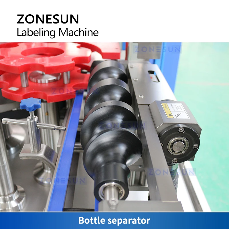 ZONESUN Automatic Hot Melt Glue Labeler Fast Application Star Wheel BOPP Label Cylindrical Oblong Pump Bottle Packaging ZS-GTB12