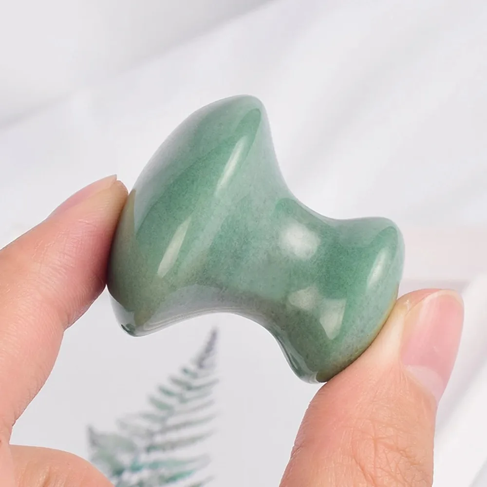 Natural Jade Mushroom Shape Gua Sha Board Face Back Body Massager Facial Beauty Care Skin Tool Women Relaxing Face Roller