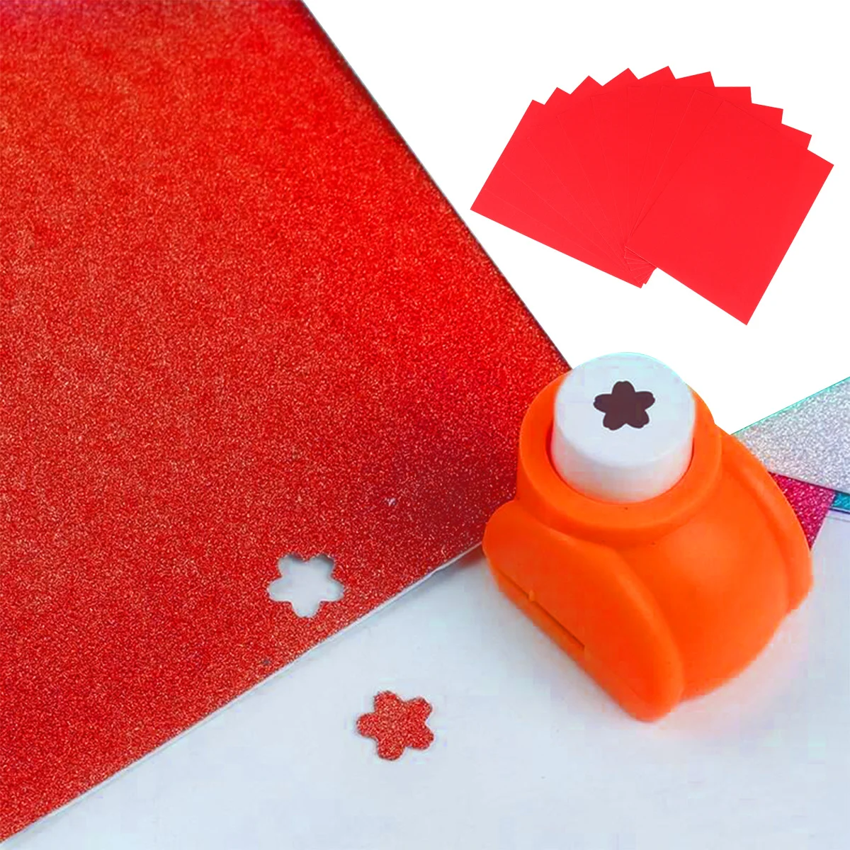 

10Pcs Red Glitter Paper A4 Sparkling Craft Cardstock for DIY Christmas Decoration Scrapbook Wrapping Candy Box Making