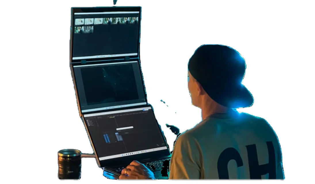 

15,6-дюймовый штабелированный экран ноутбука IPS светодиодный монитор с интерфейсом типа C Гибкий складной двойной тройной дизайн монитора