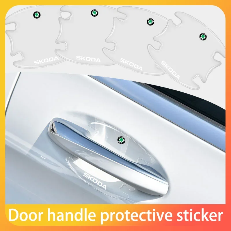 

Car door anti-collision strip door handle protection strip For Skoda Octavia Fabia Kamiq Kapoq Kodiaq Rapid SCALA Superb