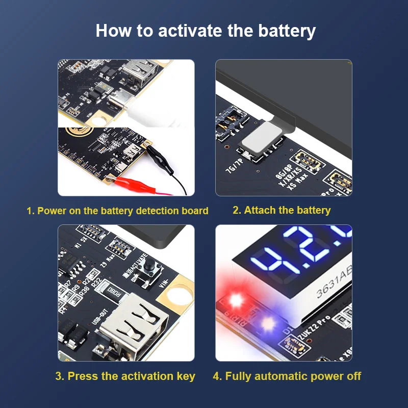 MECHANIC BA27 Battery Activation Detection Board For iPhone 5G-13 Pro Max Android Battery Fast Charge One-click Activation Tool