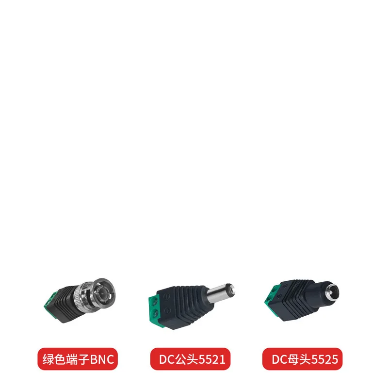 10-pieces DC 12V BNC  Male Female Connectors Welding-Free Power 5.5*2.1mm DC Plug Adapter Jack Sockets For LED CCTV Camera