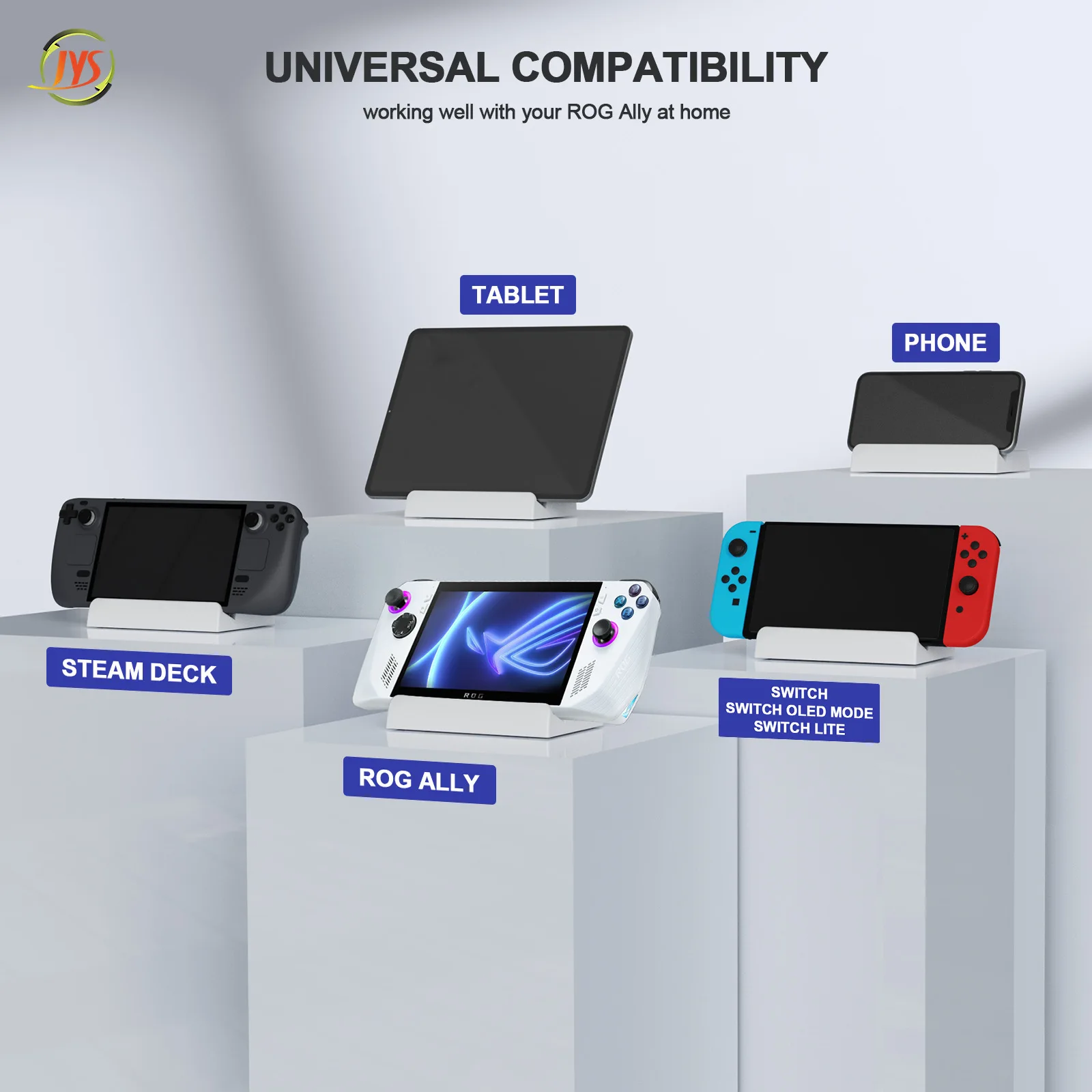 Support pour ASUS ROG Ally X 2024/R-G Ally 2023, béquille réglable multi-angle, support de Base pliable et Portable pour Steam Deck