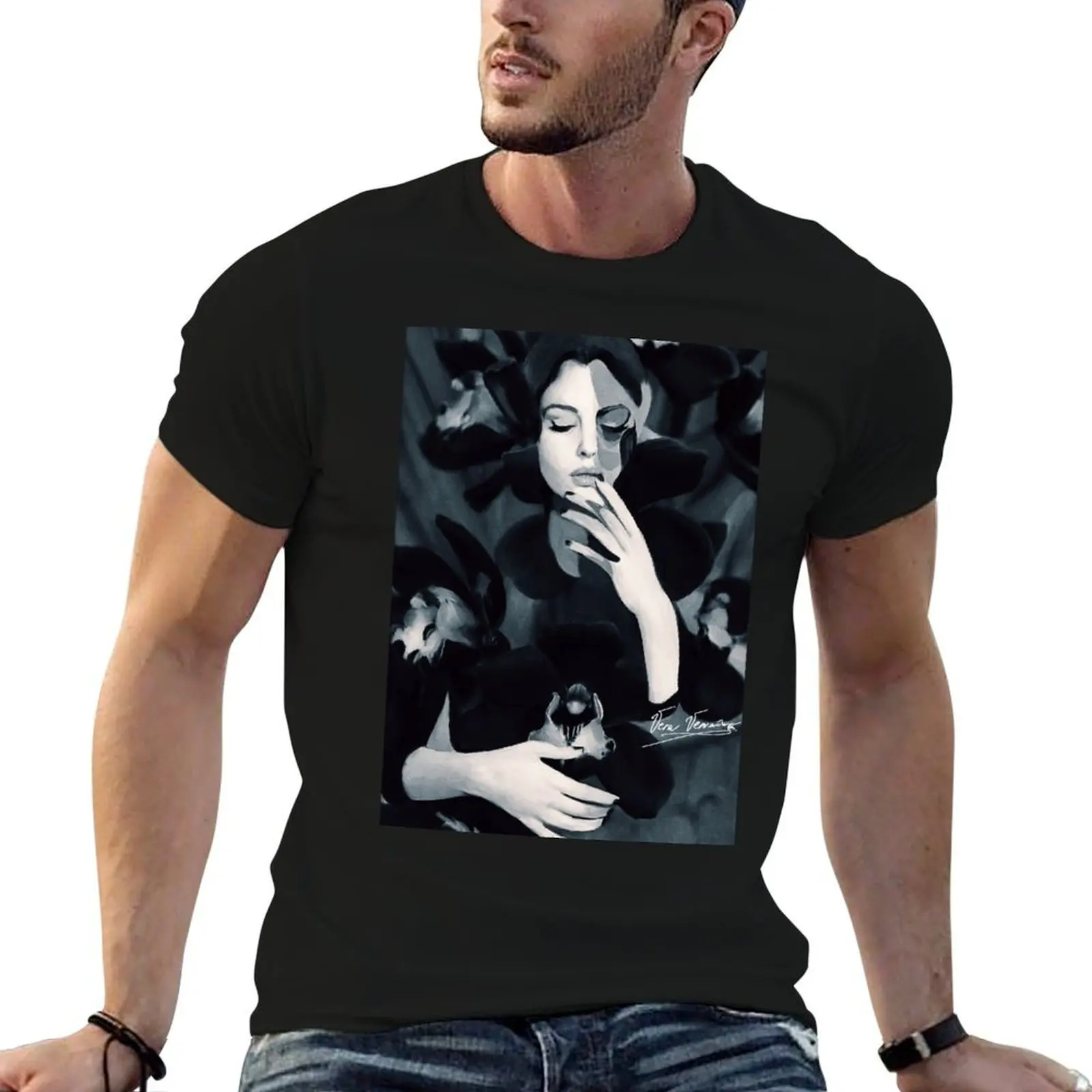 Monica Bellucci my version T-Shirt for a boy vintage graphic tee mens designer clothes