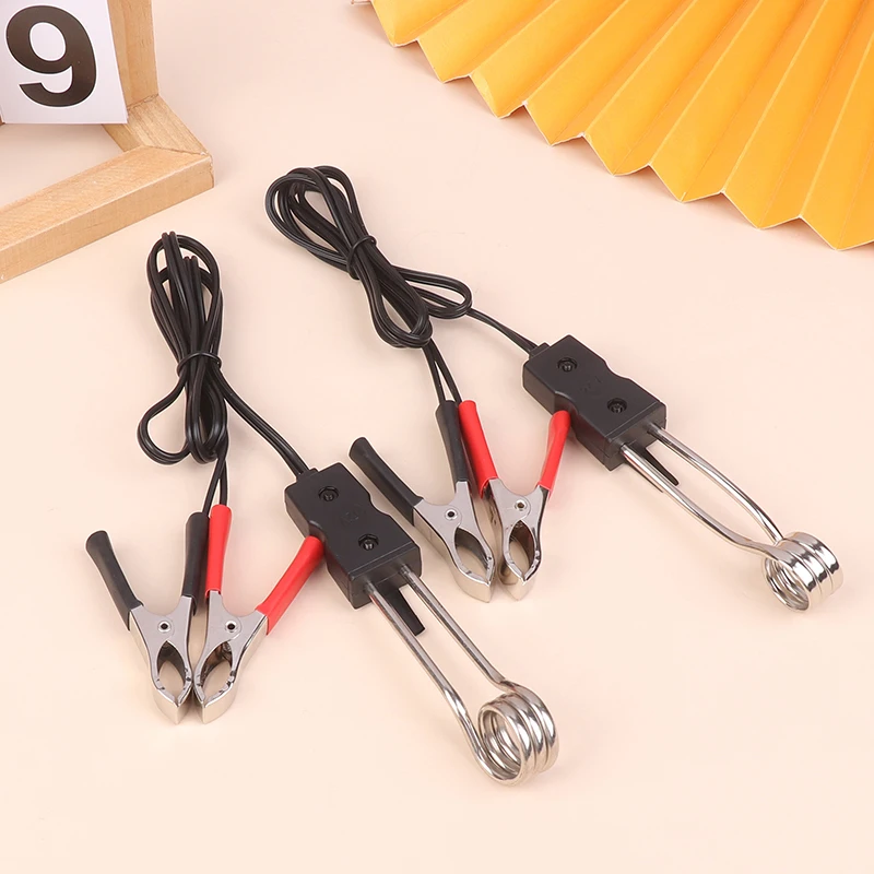 Car Alligator Clips Heater Auto Electric Tea Coffee Water Heater DC 12V/24V 20W Cigarette Lighter Adapter Portable Heater