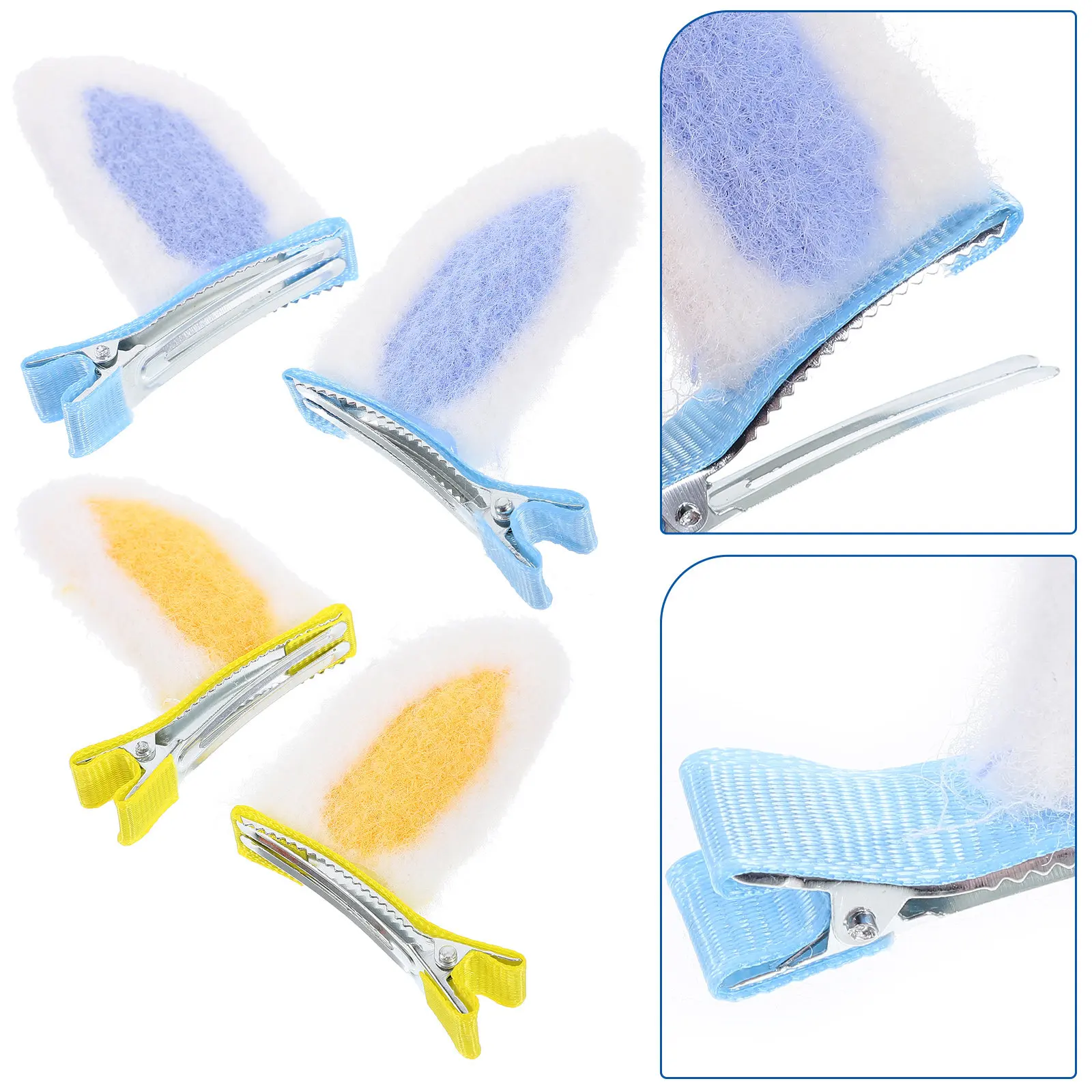 

2 пары заколок для волос в виде кроликов, милые заколки-зажимы для девочек, аксессуары для подростков, стильное украшение для волос