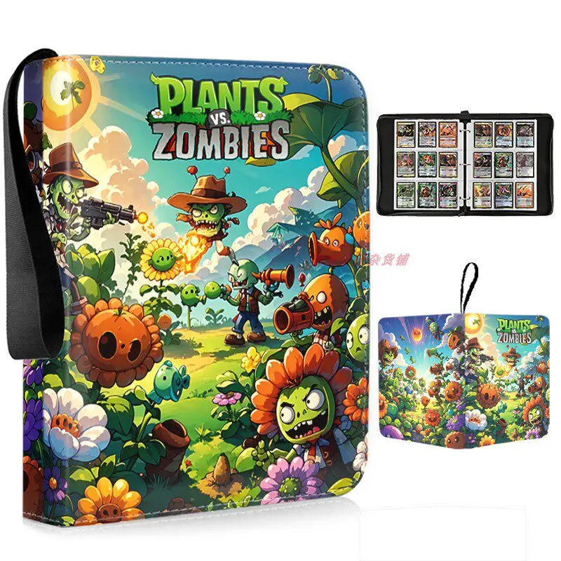 400pcs-900pcs-nine-palace-grid-plants-vs-zombies-card-collection-a4-leather-large-capacity-storage-festival-gifts