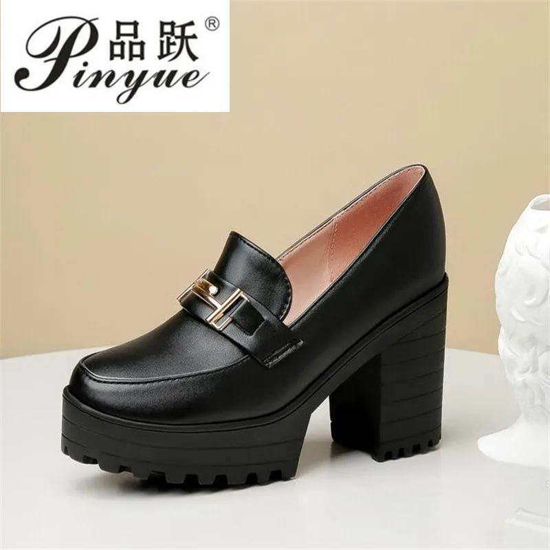 

Casual Punk High Heels Women Pumps Shoes Platform Brand Designer Classic Black Beige White Heeled OL Office Wedding Shoes 34 43