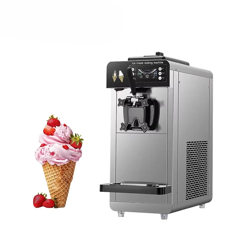 Promotional Price Mini Commercial Automatic Soft Ice Cream Machine Portable Desktop Home Burger/Dessert Shop Use