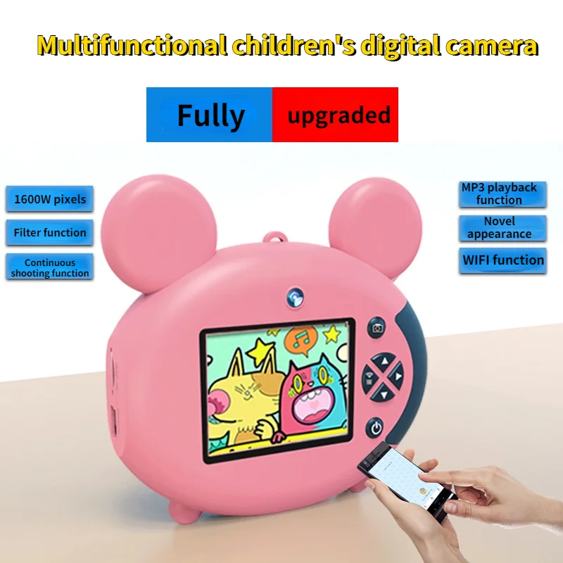 Children's mini digital camera with a 2.3-inch screen high-definition sports mini camera video camera birthday gift