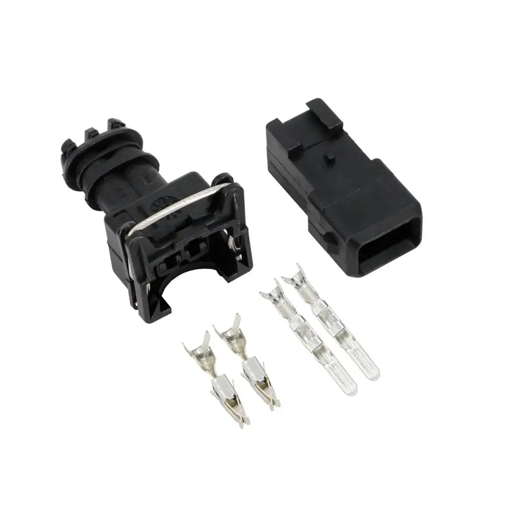 5 Sets 2 Pin Fuel Waterproof EV1 Automotive Electrical Connector Fuel Injector Male Female Plug 282762-1 282189-1 1.85-11