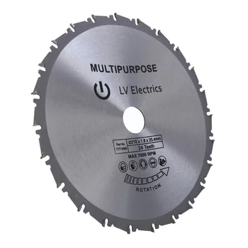 Neue Ankunft 210mm Kreissäge Klinge Disc Holz Metall Sägeblatt Für Wut Rage4 RageB 25,4mm Bohrung Evolution 24T